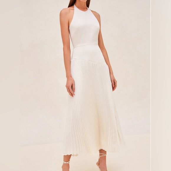 Alexis Saab White Midi Dress Small - Picture 2 of 8